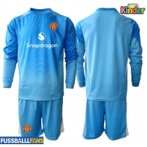 Manchester United Torwart Heimtrikotsatz Kinder 2025-26 Langarm (+ Kurze Hosen)